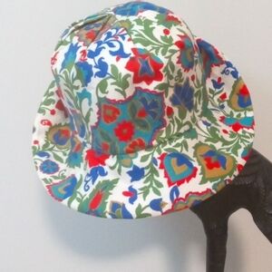 Vintage floral bucket hat cotton